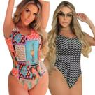 Kit 2 Biquini Maio Feminino Praia Moda Body Litoral Abacaxi Kit 2 Biquini Maio Feminino Praia Moda Body Litoral Abacaxi