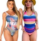 Kit 2 Biquini Maio Feminino Praia Moda Verde Body Maio Gold Kit 2 Biquini Maio Feminino Praia Moda Verde Body Maio Gold