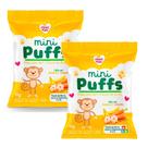 Kit 2 Biscoito Nhami Mami Mini Puffs Snack Banana e Cenoura 15g