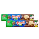 Kit 2 Biscoito Recheado Richester Animados Zoo Sabor Chocolate Tipo Suíço 130g