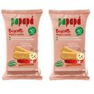 Kit 2 Biscoitos Infantil Papapá Biscotti maçã e canela 120g