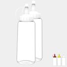 Kit 2 Bisnagas Flexível Transparente 250ML Molho Ketchup Maionese Mostarda Lanchonete Reutilizável
