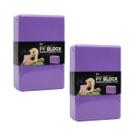 Kit 2 Blocos Yoga EVA Profissional Pilates Alongamento -