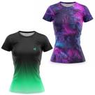 Kit 2 Blusa Academia Feminina Camiseta Fitness Dry Fit Blike Treino Musculação