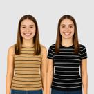 Kit 2 Blusa e Regata Teen Juvenil Casual Listrada Tendência