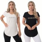 Kit 2 Blusa Feminina Academia Fitness Action Kit 2 Blusa Feminina Academia Fitness Action