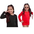 Kit 2 Blusa Infantil Térmica Uv50+ Menina Proteção Solar