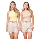 Kit 2 Blusa Regata Feminina Alça Larga de Viscose Kit 2 Blusa Regata Feminina Alça Larga de Viscose