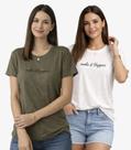 Kit 2 Blusas Femininas Estampa E Costa Maior Infinita Cor Sortidas