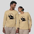 Kit 2 Blusas Frio Moletom Careca Sem Capuz Casal Namorados Lobo