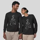 Kit 2 Blusas Frio Moletom Careca Sem Capuz Casal Namorados Violinha