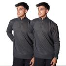 Kit 2 Blusas Suéter Meio Zíper com Gola Alta Masculino Manga Longa Inverno Outono Diversas Cores