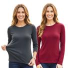 Kit 2 Blusas Térmicas Femininas Segunda Pele Peluciadas Conforto Inverno Preta e Cor Sortida
