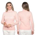 Kit 2 Blusas Tricot Botão na Manga Moda Casual Inverno 2024 Kit 2 Blusas Tricot Botão na Manga Moda Casual Inverno 2024