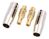 Kit 2 Bocal Cônico Para Tocha Mig Mb 15AK - 12mm + 2 Porta Bico De Contato Para Tocha Mig 15AK M6