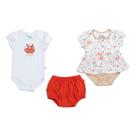 Kit 2 Body e Short Bebê Menina Bege Have Fun