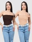 Kit 2 Body Feminino Um Ombro Só Suplex Fivela Orgânica Moda Blogueira 2025