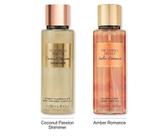 Kit 2 Body Splash Amber Romance Coconut Passion Shimmer - Importados