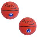 Kit 2 Bola de Basquete Com Bico P/ Encher Tamanho Oficial N 7