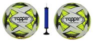 Kit 2 Bola Futebol Society Topper 22 + Bomba de Ar - Amarelo Kit 2 Bola Futebol Society Topper 22 + Bomba de Ar - Amarelo