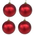 Kit 2 Bolas de Natal Grande 12cm Vermelha Lisa Fosca Luxo Kit 2 Bolas de Natal Grande 12cm Vermelha Lisa Fosca Luxo