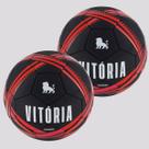 Kit 2 Bolas Vitória Estádios 24 Campo Preta e Vermelha