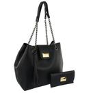 Kit 2 Bolsa Feminina Sacola Alças em Corrente Elegante Kit 2 Bolsa Feminina Sacola Alças em Corrente Elegante