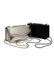 Kit 2 Bolsa Feminina Transversal Bag De Festa Metalizada TOP