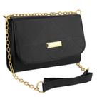 Kit 2 bolsa feminina transversal de ombro alça tiracolo Preto & Branco