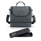 Kit 2 bolsa Térmica 2 compartimentos Lancheira Necessaire Lanches Bebidas e porta talheres