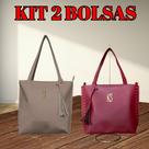 Kit 2 Bolsas Sacola Tote Grande de Ombro Alça Reforçada