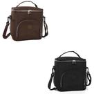 Kit 2 Bolsas Térmicas De Mão Com Alça Ajustavel Para Marmita Lancheira Impermeável preto-ma