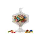 Kit 2 Bomboniere De Vidro Com Tampa 510ml Porta Doces Baleiro Kit 2 Bomboniere De Vidro Com Tampa 510ml Porta Doces Baleiro