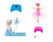 Kit 2 Boneca Fada Voadora Controle Voa de Verdade Azul Rosa Kit 2 Boneca Fada Voadora Controle Voa de Verdade Azul Rosa