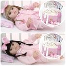 Kit 2 Bonecas Reborn Meninas Loira Morena Silicone 40 Itens