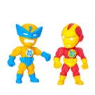 Kit 2 Bonecos 17cm Super Heróis Liga Da Justiça Vingadores Brinquedo De Ação Ideal Para Colecionar Presentear Puff Toys