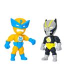 Kit 2 Bonecos Super Heróis Articulados 17cm Vinil Macio Atóxico Vingadores Liga De Justiça Brinquedo Infantil Puff Toys