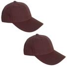 Kit 2 Bonés Chapeu Bombeta Ajustável Liso Aba Curva Marrom