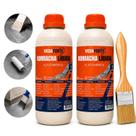 Kit 2 Borrachas Líquidas Impermeabilizante Vedaforte 1L Pincel 2 Kit 2 Borrachas Líquidas Impermeabilizante Vedaforte 1L Pincel 2
