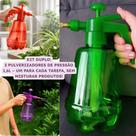 Kit 2 Borrifador Pulverizador Pressão Jardinagem Jardim Limpeza Doméstica Regar Plantas Delicadas Casa Aplicar Adubos Foliares 1,6 L