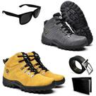 Kit 2 Bota Coturno Adventure Masculino Cat skill + Oculos + Carteira + Cinto