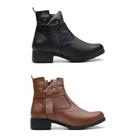 Kit 2 Bota Feminina Cano Curto em Couro Legítimo