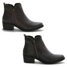 Kit 2 Bota Feminina Salto Baixo Coturno Casual Zíper Conforto Dia a Dia