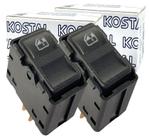 Kit 2 Botão Vidro Elétrico Monza Kadett Opala D20 - Kostal