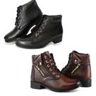 Kit 2 Botas Casual Feminina Cadarço Bico Redondo Conforto