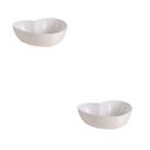 Kit 2 Bowl Coração Tigela LE CHEF 26x22x7 Cm Branca Kit 2 Bowl Coração Tigela LE CHEF 26x22x7 Cm Branca