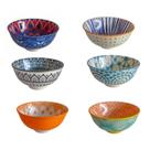 Kit 2 Bowls Cumbuca Tigela Petisqueira Estampadas 300ml