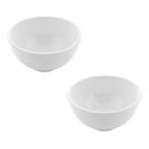 Kit 2 Bowls Porcelana 13cm Branco Sobremesa Cereal Elegante