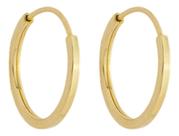 Kit 2 Brinco Argola Infantil 10mm Em Ouro 10k Amarelo
