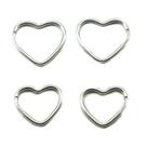 Kit 2 Brincos Argola Coração 1,5 E 2 Cm Prata 925